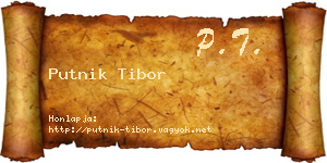 Putnik Tibor névjegykártya
